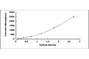 Typical standard curve (Nerve Growth Factor ELISA 试剂盒)