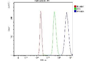 Flow Cytometry analysis of HepG2 cells using anti-PPAR alpha/PPARA antibody (ABIN7599384).