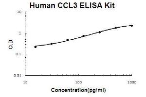 Human MIP-1 alpha PicoKine ELISA Kit standard curve