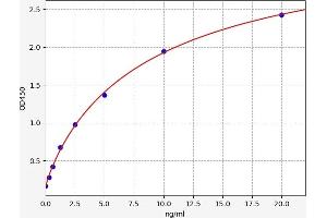 Typical standard curve (Erythrocyte Ankyrin ELISA 试剂盒)