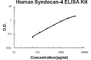 Human Syndecan-4/SDC4 PicoKine ELISA Kit standard curve (SDC4 ELISA 试剂盒)