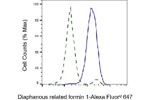 Validation of Diaphanous related formin 1 knockdown using flow cytometry.