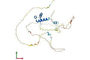 AlphaFold protein structure predicition of Human Recombinant EN2 Protein, UniprotID P19622 (EN2 Protein (AA 1-333) (His tag))