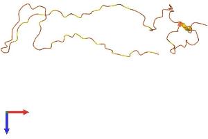 AlphaFold protein structure predicition of Human Recombinant KRTAP5-6 Protein, UniprotID Q6L8G9