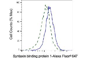 Validation of Syntaxin binding protein 1 knockdown using flow cytometry. (Recombinant STXBP1 抗体)