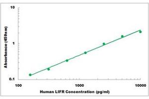 Representative Standard Curve (LIFR ELISA 试剂盒)