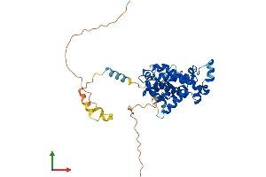 AlphaFold protein structure predicition of Mouse Recombinant Elmod3 Protein, UniprotID Q91YP6