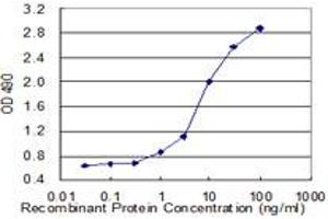 Sandwich ELISA detection sensitivity ranging from 1 ng/mL to 100 ng/mL. (GCG (人) Matched Antibody Pair)