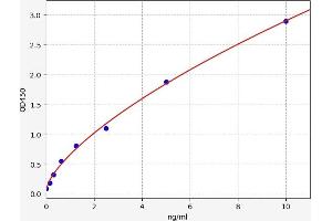 Typical standard curve (SLC40A1 ELISA 试剂盒)