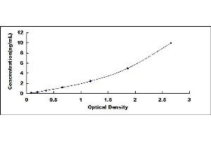 Typical standard curve (人in 1/MTRNR2L1 ELISA 试剂盒)
