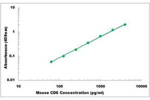 Representative Standard Curve (CD6 ELISA 试剂盒)