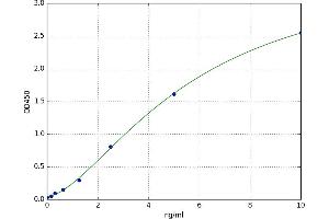 A typical standard curve (Connexin 43/GJA1 ELISA 试剂盒)
