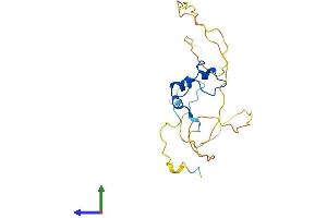 AlphaFold protein structure predicition of Mouse Recombinant Cxxc4 Protein, UniprotID Q6NXI8