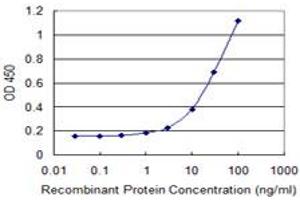 Detection limit for recombinant GST tagged PMS2 is 1 ng/ml as a capture antibody. (PMS2 抗体  (AA 763-862))