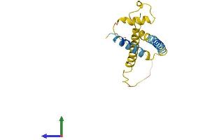 AlphaFold protein structure predicition of Human Recombinant FAM162A Protein, UniprotID Q96A26