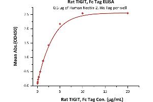 ELISA image for T Cell Immunoreceptor with Ig and ITIM Domains (TIGIT) (AA 17-138) (Active) protein (Fc Tag) (ABIN4949213)