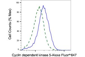 Validation of Cyclin dependent kinase 5 knockdown using flow cytometry. (CDK5 抗体)