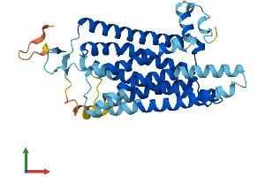 AlphaFold protein structure predicition of Mouse Recombinant Taar5 Protein, UniprotID Q5QD14
