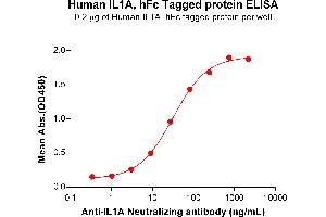 ELISA image for Interleukin 1 alpha (IL1A) (AA 113-271) protein (Fc Tag) (ABIN6964364)