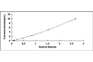 Typical standard curve (ADAM9 ELISA 试剂盒)