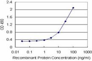 Sandwich ELISA detection sensitivity ranging from 1 ng/mL to 100 ng/mL. (GSTO1 (人) Matched Antibody Pair)