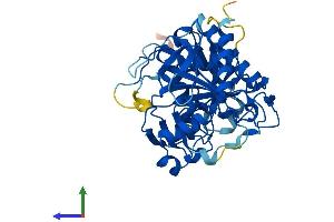 AlphaFold protein structure predicition of Human Recombinant GDPGP1 Protein, UniprotID Q6ZNW5