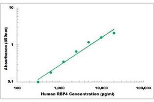 Representative Standard Curve (RBP4 ELISA 试剂盒)