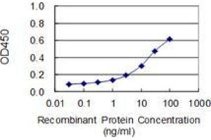 Detection limit for recombinant GST tagged OBSCN is 0. (Obscurin 抗体  (AA 1551-1649))