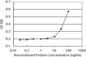 Sandwich ELISA detection sensitivity ranging from 10 ng/mL to 100 ng/mL. (HOOK1 (人) Matched Antibody Pair)