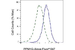 Validation of PPM1G knockdown using flow cytometry.