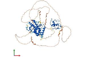 AlphaFold protein structure predicition of Human Recombinant NR4A3 Protein, UniprotID Q92570