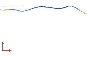 AlphaFold protein structure predicition of Human Recombinant IKBIP Protein, UniprotID Q70UQ0