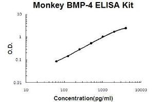 Monkey Primate BMP-4 PicoKine ELISA Kit standard curve (BMP4 ELISA 试剂盒)