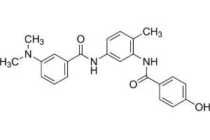 Chemical structure of ZM 336372 , a c-Raf kinase inhibitor.