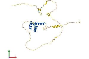 AlphaFold protein structure predicition of Mouse Recombinant Barx1 Protein, UniprotID Q9ER42 (BARX1 Protein (AA 1-254) (His tag))