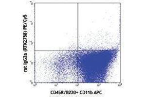 Flow Cytometry (FACS) image for anti-Fms-Related tyrosine Kinase 3 (FLT3) antibody (PE-Cy5) (ABIN2658915) (FLT3 抗体  (PE-Cy5))