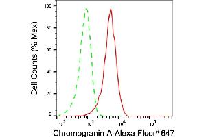 Flow cytometric analysis of Chromogranin A expression in H9c2 cells using Chromogranin A antibody (ABIN7798071), 1:2,000). (Recombinant Chromogranin A 抗体)