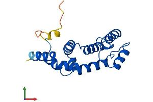AlphaFold protein structure predicition of Mouse Recombinant Rgs13 Protein, UniprotID Q8K443