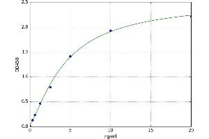 A typical standard curve (LAMP2 ELISA 试剂盒)