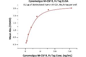 ELISA image for Colony Stimulating Factor 1 Receptor (CSF1R) (AA 99-596) protein (Fc Tag) (ABIN5526647)