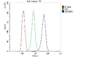 Flow Cytometry analysis of THP-1 cells using anti-DBI antibody (ABIN4886558). (Diazepam Binding Inhibitor 抗体  (AA 2-87))