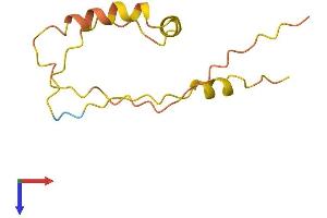 AlphaFold protein structure predicition of Human Recombinant ZNF561-AS1 Protein, UniprotID K7EIQ3