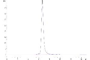 Size-exclusion chromatography-High Pressure Liquid Chromatography (SEC-HPLC) image for Apolipoprotein E (APOE) (AA 19-311) protein (Fc Tag) (ABIN7273871)
