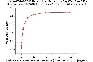ELISA image for CD8 (CD8) (AA 22-182) (Active) protein (His tag) (ABIN7013442)
