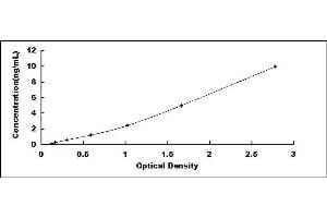Typical standard curve (Permeability Glycoprotein ELISA 试剂盒)