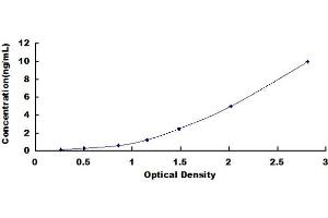 Typical standard curve (POLD1 ELISA 试剂盒)
