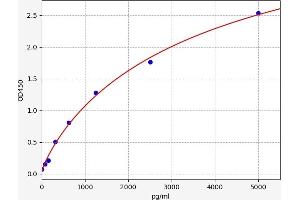 Typical standard curve (COQ10B ELISA 试剂盒)