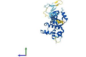 AlphaFold protein structure predicition of Human Recombinant PARP16 Protein, UniprotID Q8N5Y8