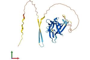 AlphaFold protein structure predicition of Mouse Recombinant Il33 Protein, UniprotID Q8BVZ5