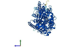 AlphaFold protein structure predicition of Mouse Recombinant Alox8 Protein, UniprotID O35936